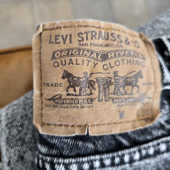 Men's Levi Strauss 550 Jeans Vintage Black Tab Acid Wash Distressed 30x30 - Picture 4 of 15